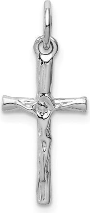Diamond2Deal 14k White Gold Crucifix Pendant
