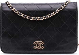 Chanel Pre-owned Womens Classic Flap Shoulder Bag Quilted - Black Leather - One Size