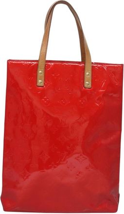 Louis Vuitton Reade Handbag Monogram Vernis Red Patent_Leather Bag (Pre-Owned)