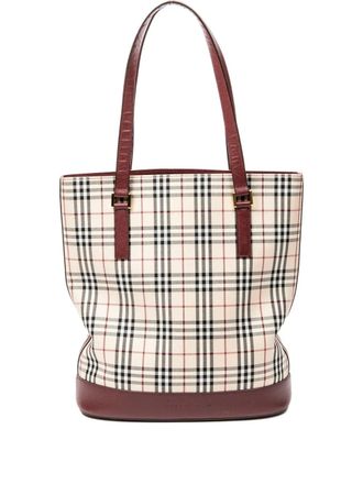 Burberry check-pattern tote bag - Neutrals