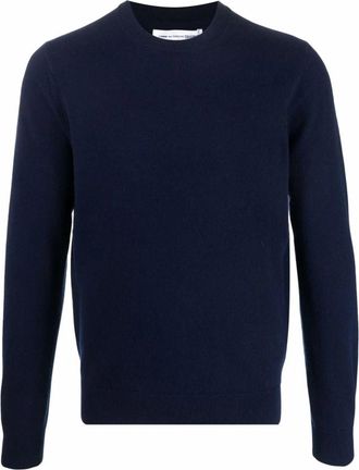 Comme Des Gar&ccedil;ons Blauwe Wollen Trui met Ronde Hals - Heren - Ronde hals truien - Blauw - XL - Wol - Truien & Vesten