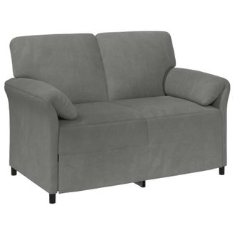 vidaXL Sof&aacute; De 2 Plazas Gris Oscuro 138 X 83 X 95 Cm Terciopelo Vidaxl