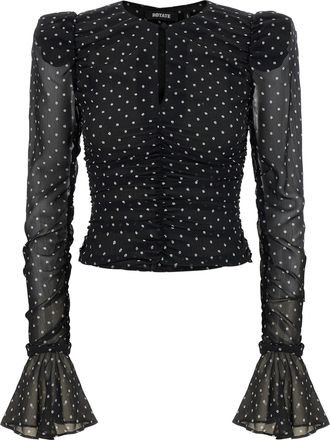 Rotate Chiffon Ruched-Bluse