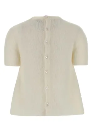 Loewe S540y55k48 White Maglieria Sweater