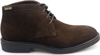 Mephisto Donkerbruine Su&egrave;de Herenlaarzen - Heren - Veterlaarzen - Bruin - 40 EU - Su&egrave;de - Schoenen