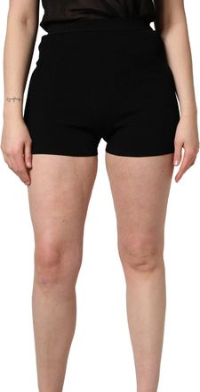 Dolce & Gabbana Black Viscose High Waisted Hot Pants Womens Shorts