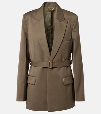 Victoria Beckham Belted wool-blend blazer