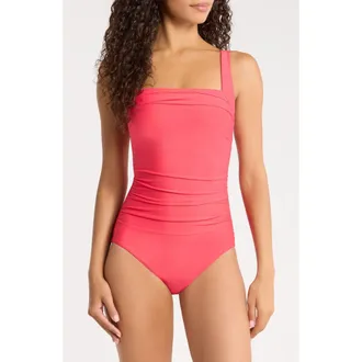 Miraclesuit Rock Solid Polaris Underwire One-Piece Swimsuit in Papaya at Nordstrom, Size 10