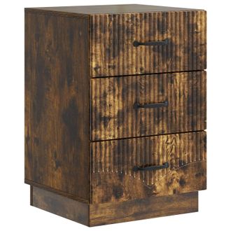 vidaXL Armario De Noche Con Caj&oacute;n Roble Ahumado 43 X 41 X 63,5 Cm Vidaxl