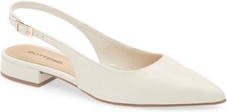 Bottero Alessandra Slingback Pointed Toe Flat in Off White at Nordstrom, Size 6