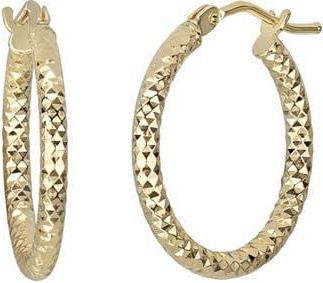 Bony Levy 14K Gold Faceted Hoop Earrings in 14K Yellow Gold at Nordstrom Rack