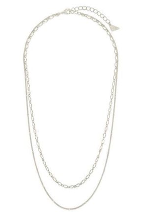 Sterling Forever Serenity Mixed Chain Necklace in Silver at Nordstrom Rack