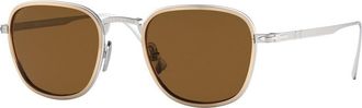 Persol PO5007ST Polarized 801057 Mens Sunglasses Gold Size 47