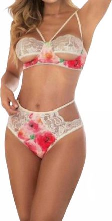 Mapalé Flora Blanc Two Piece Bra Set In Floral Print