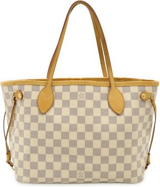 Louis Vuitton Ivory Damier Azur Handbag Shoulder Bag Tote Bag (Pre-Owned)