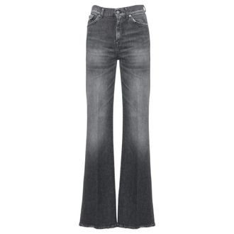 Dondup Amber Wide-leg Jeans - Dames - Jeans - Zwart - Maat: W28 Katoen