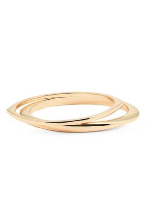 Open Edit Set of Two Pointed Oval Bangles in Gold at Nordstrom