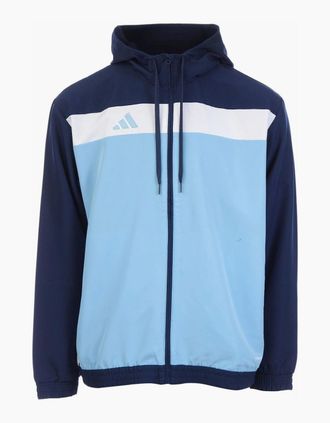 adidas Mens Adidas Tiro Essentials Woven Full Zip Hoodie Blue - Size: 38