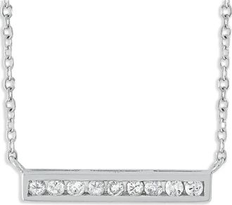 Luxury Bazaar Collana in oro bianco 14 carati con diamanti - Argento