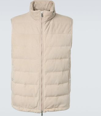 Brunello Cucinelli Suede down vest