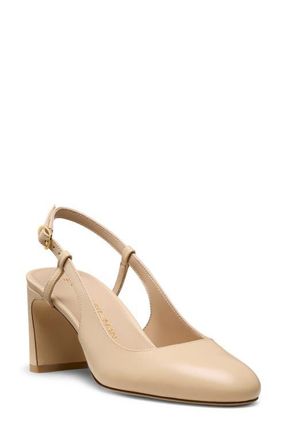 Stuart Weitzman Babette Slingback Pump in Barely Beige at Nordstrom, Size 9