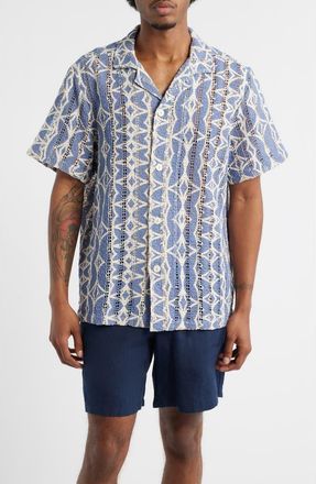 OAS Arko Camp Shirt in Blue at Nordstrom, Size Xx-Large