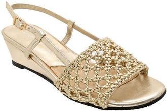 David Tate Danza Slingback Wedge Sandal in Gold at Nordstrom, Size 10.5