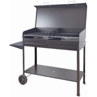 Mille Barbacoa De Acero Vanessa Con Ruedas Cm 100x40x90h Made In Italy