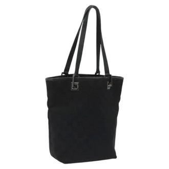 Gucci Pre-owned Canvas gucci-bags - Dames - Pre-owned - Zwart - Maat: ONE Size Leer