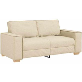 vidaXL Sofá de 2 plazas de tela color crema, 140 cm Vidaxl