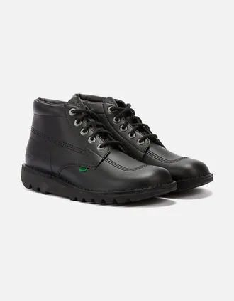 Kickers Mens Kickers Kick Hi Mens Black Leather Ankle Boots - Size: 6.5