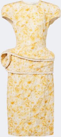 Magda Butrym Floral-appliqu&eacute; floral cotton-blend midi dress