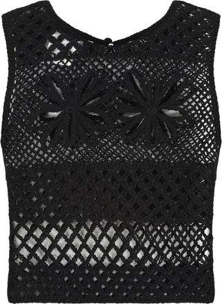 Pinko Gonzano Mouwloze Top - Dames - Tops zonder mouwen - Zwart - XS - Nylon - Tops