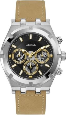 Guess Continental Horloge - Heren - Horloges - Bruin - ONE Size - Leer - Accessoires
