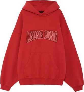 Anine Bing Sweatshirt - Dames - Hoodies - Rood - S - Katoen - Hoodies & sweatvesten
