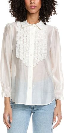 Karl Lagerfeld Karl Lagerfeld Ruffle Button Down Blouse