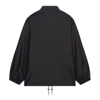 Balenciaga Allover Logo Rain Jacket Black 681452TKO401000