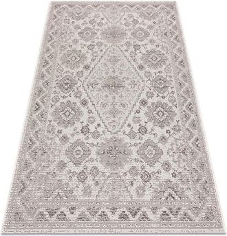 RugsX Rugsx - Carpet color 19521260 sisal ornament, frame beige beige 80x150 cm