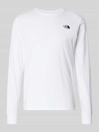 The North Face Longsleeve mit Label-Stitching in Weiss, Gr&ouml;&szlig;e XXL