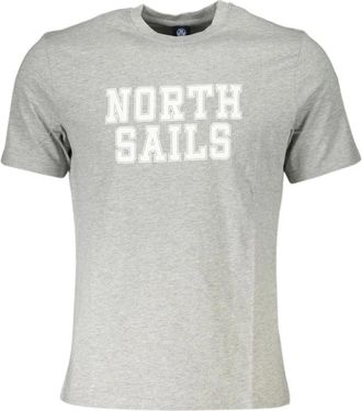North Sails T-shirt met korte mouwen - Heren - T-shirts - Grijs - XL - Katoen - Tops