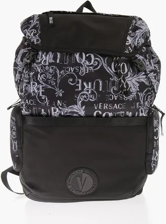 Versace JEANS COUTURE All-Over Logo Multipockets Backpack size Unica