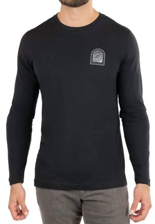 Travis Mathew Learn The Ropes Long Sleeve Top In Black