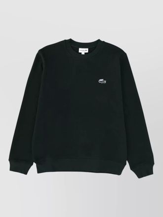 Lacoste ribbed cuff long sleeve crew neck sweater