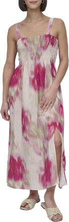 DKNY Printed Rumple Midi Dress