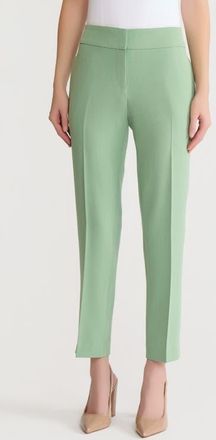 Kasper Flat Front Slim Pants in Loden Dusk at Nordstrom, Size 16
