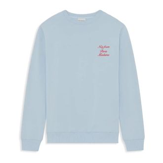 Dr&ocirc;le de Monsieur Sweatshirts, male, Blue, Size: XL Le Sweatshirt Slogan Calligraphy