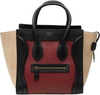 Celine Pre-owned Tote Bags, female, Red, Size: ONE SIZE Pre-owned The Luggage Tote