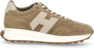 Hogan Brown Suede Low-Top Sneakers