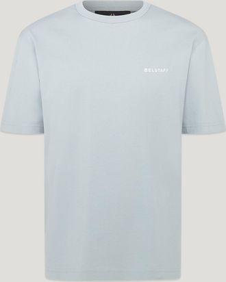 Belstaff Border T-shirt Mens Cotton Jersey Quarry Blue Size 2XL