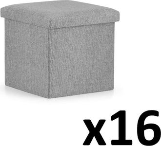 OEM Puf Plegable M - 30x30x30cm Gris X 16